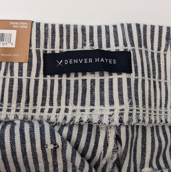 NWT Denver Hayes Linen Blend Striped Shorts - Picture 8 of 12